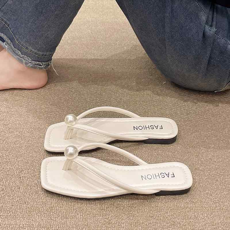 サンダル 女性用 フラット トングサンダル ストリート ファッション レトロ シルバ...