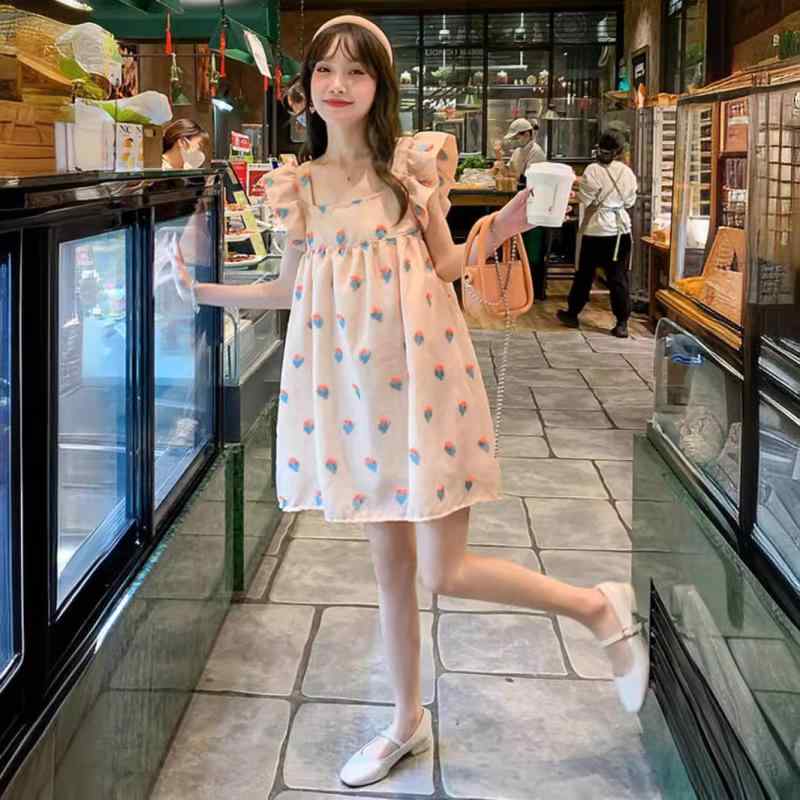 マタニティ ワンピース レディース 春夏 半袖 膝丈 プリント ゆったり フレア袖 かわいい カジュアル 体型カバー 妊婦服 産前 産後・カテゴリ: ワンピース・ネックライン: スクエアネック・袖丈: ノースリーブ・素材: ポリエステル100%以上・柄: 花柄・着丈: ミディアム丈・カラー展開: ピンク・サイズ展開: M, L, XL, 2XL, 3XL・シルエット: Aライン・スタイル: カジュアル・袖型: スタンダード・工法: プリント