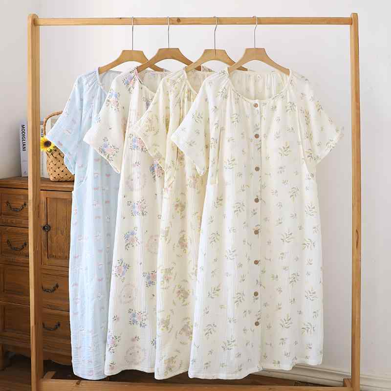 マタニティ 授乳服 ワンピース レディース 綿 半袖 ロング丈 部屋着 産後 授乳口付...