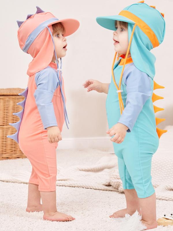 水着 キッズ 男の子 女の子 ワンピース UVカット 恐竜デザイン スイムウェア 幼児用 日焼け防止・対象年齢: 1-9歳・性別: ユニセックス・パターン: カートゥーン、日系、高弾性、小清新・表地素材: ポリエステル・表地成分: スパンデックス・表地成分比率: 85%・重量: 200g・裏地素材: ポリエステル・裏地成分: ポリエステル・カラー展開: 251橙紅、251湖藍、251橙紅+防晒帽、251湖藍+防晒帽・サイズ展開: 182.88cm,365.76cm,548.64cm,731.52cm,914.4cm・スタイル: 三角パンツ、ビキニ、ボクサーパンツ、ワンピース水着、セパレート水着