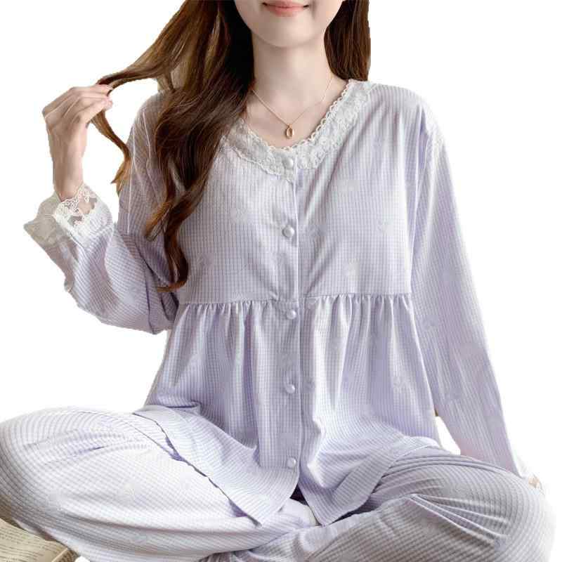 マタニティパジャマ レディース 授乳服 産後ウェア ルームウェア 上下セット モダ...