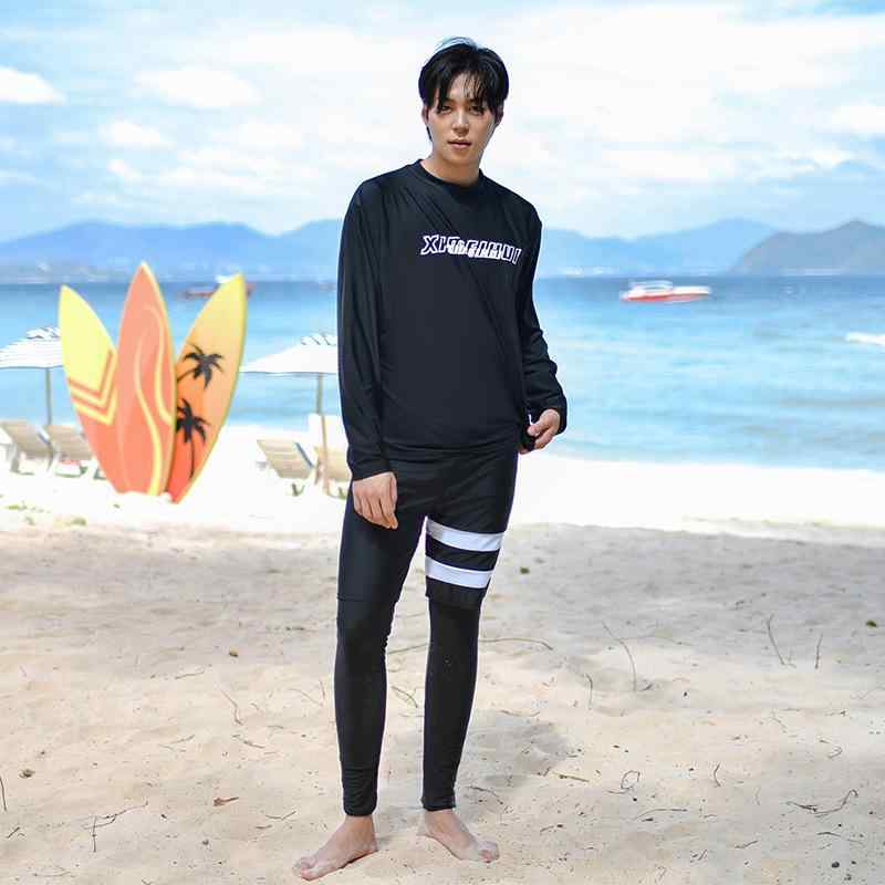 Two-Piece - レディース 潜水服 長袖 水母柄 スイムウェア 分体 防晒 スリム 浮潜 セット 純色 聚酯繊維 ジャカード 女性用 水中運動 スイミング ダイビング 浮力 軽量 伸縮性 速乾 ビーチ プール 夏 春夏