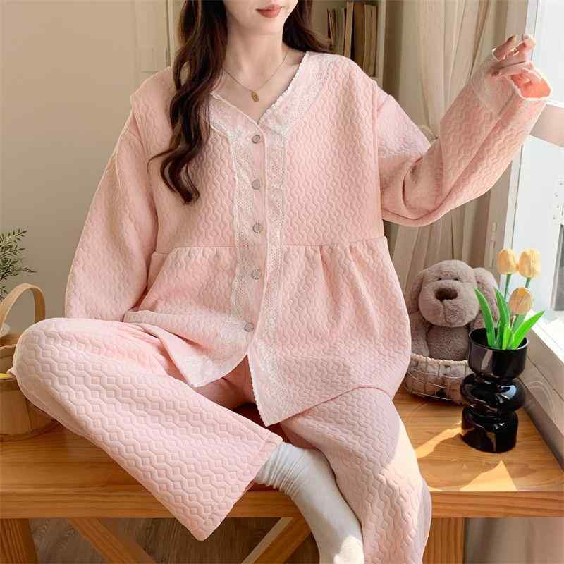 パジャマ レディース マタニティ 授乳服 春秋 オールシーズン 部屋着 セットアップ...