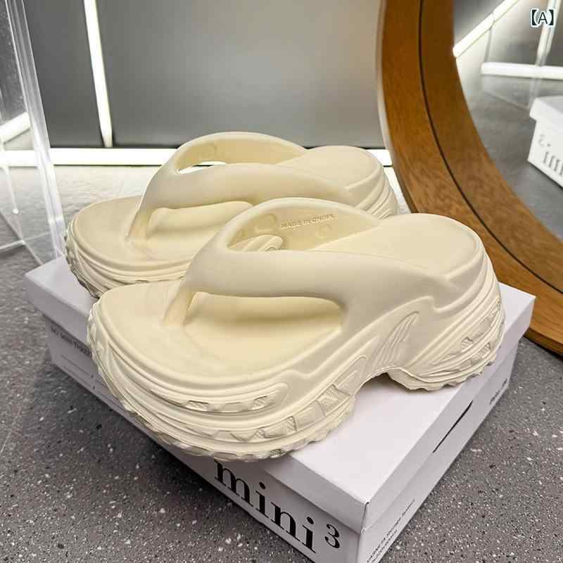 サンダル 人字 厚底 EVA メンズ レディース 春夏 透気 防水 防滑 除臭 軽量 気質 通勤 情侣 白色 黒 増高 3.5cm 厚底 凉鞋 ビーチサンダル 男女兼用 防水素材 滑り止め 臭い防止 夏用 足元おしゃれ 歩きやすい 日常使い