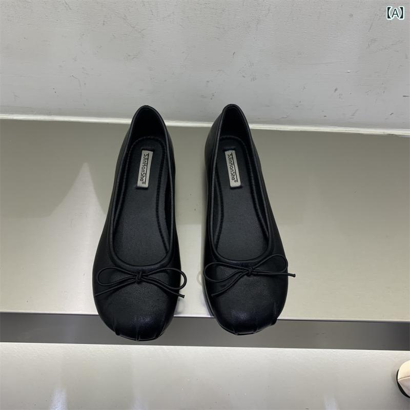 Other - 女性用 ポインテッドトゥ ヒョウ柄 ポインテッドヒール 単足履き ローヒール バタフライボウ シングルシューズ 黒 杏色 ブラウン 超繊維 素材 ラバー ソール ローカット 粗め ヒール 女性 靴 日常 履き オールシーズン 筒型 履き口 中深 7-11