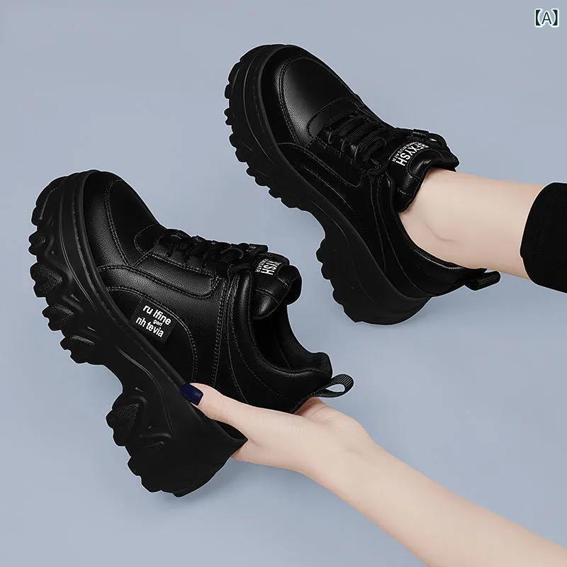 {"result": "女性用 スニーカー 厚底 シューズ ソフトレザー 内蔵 ヒール 6～8cm 黒 米色 防滑 ゴルフ 靴 冬 靴 ミッドカット ラバーソール ゴアテックス シュータン 超細繊維 インソール 超細繊維 レザー ウープ アッパー 超細繊