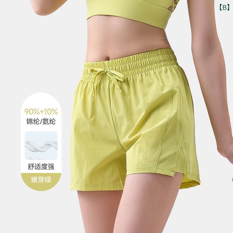 リメイクバディーのショートパンツ レディース スポーツウェア トレーニングパンツ 伸縮性 通気性 メッシュ ヨガ フィットネス ランニング 吸汗速乾 インナー付き 短パン ハーフパンツ｜アングル3