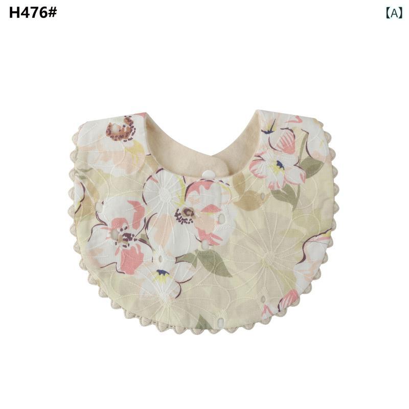 Bibs, Aprons - ベビー 防水 口水巾 U型 口水巾 子供 食事 エプロン 男の子 女の子 純棉 防水 吐奶 飯兜 柔らかい 通気性 調節可能 ストラップ ベビー 食事 グレー ピンク グリーン