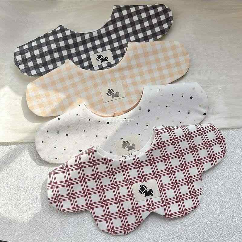 ベビー よだれカバー 綿 男女兼用 男の子 女の子 1-3歳 秋冬 双面 動物柄 カードット かわいい プリント 柔らかい 通気性 吸収性 日常使い