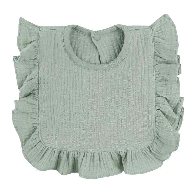 Bibs, Aprons - ベビー 口水巾 男女兼用 男の子 女の子 コットン 素材 碎花 プリント 荷叶边 フリル 花边 トリム 春季 カラーバリエーション かわいい 赤ちゃん 授乳 口拭き 首元 ガード 柔らかい 肌触り 日常使い