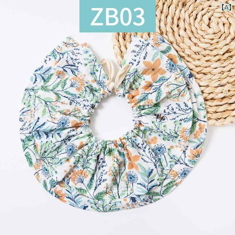 Bibs, Aprons - ベビー 口水巾 囲兜 食事エプロン 360度回転 綿 ガーゼ 吸水 印花 純色 カード 通年 男の子 女の子