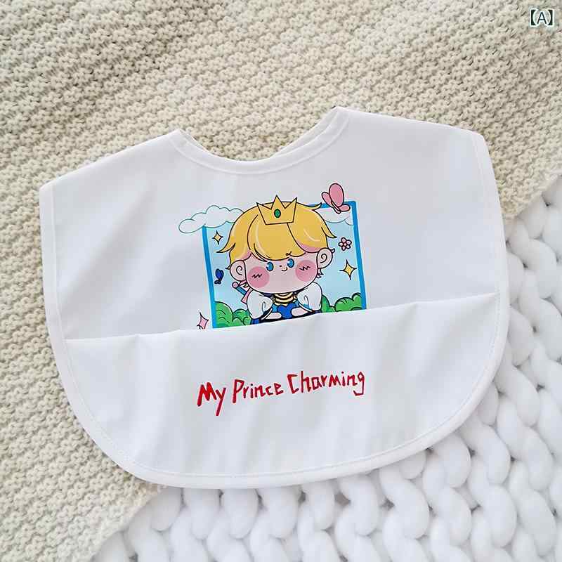 ベビー 食事エプロン 防水 防汚 PU素材 翼デザイン 男の子 女の子 1-3歳 かわいい プリント パターン 赤 花束 果実 愛情 柚子 虹 ペンギン 粉天使 白天使 小米尼 コアラ 猫 緑 愛情 桃子 王子 冠 桜桃 熊頭 萌芽 鹿 四葉花 縞 柄 2