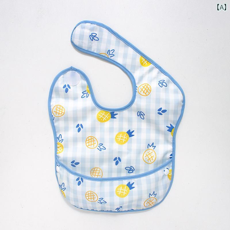 Bib - ベビー 防水 食事エプロン 男の子 女の子 軽量 透気性 防水 防汚 口水止め 防吐き戻し コットン 素材 カラフル プリント 恐龍 動物 車 柄 オールシーズン 赤ちゃん 幼児 1-3歳 普段使い 食事時 汚れ防止 かわいい デザイン 柔らかい 肌触り