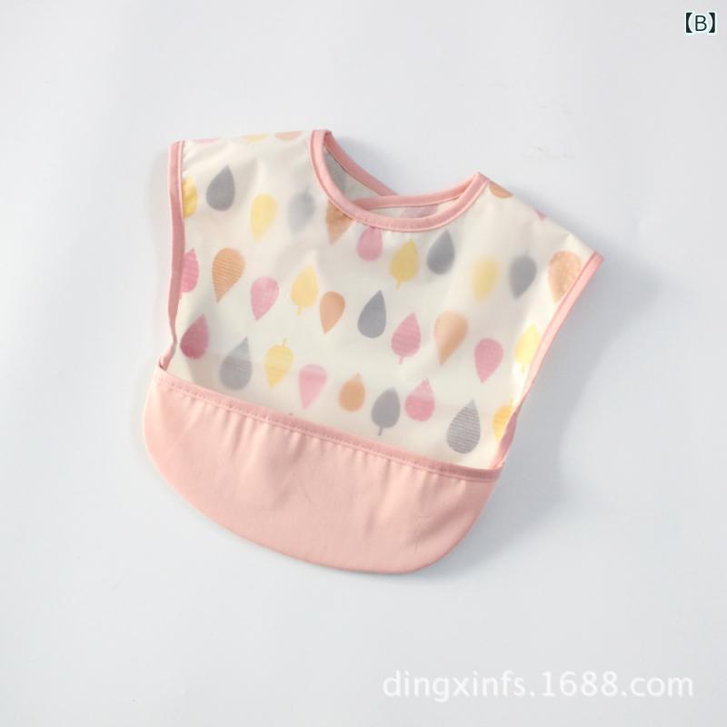 リメイクバディーのベビー キッズ 防水 防水エプロン 男の子 女の子 綿 立体 立体デザイン かわいい ピンク ブルー グリーン 赤 夏 口水巾 食事 授乳 吐き戻し 防止 機能｜アングル3