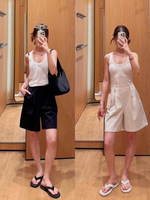 レディース ワイドパンツ 高腰 ショートパンツ ヨガパンツ 親肌 ポリエステル 素材...