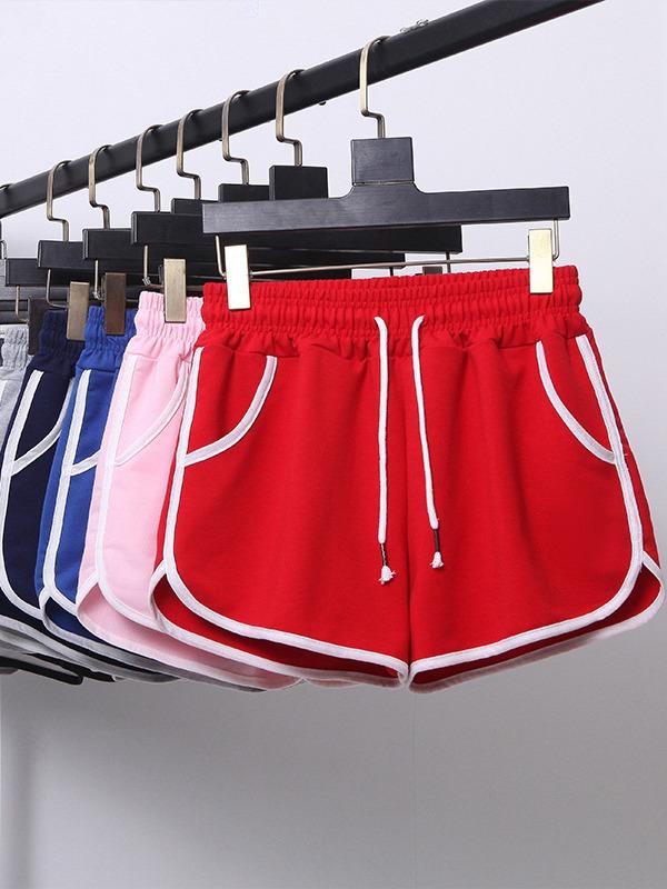 ・主な素材: 綿30-50%、ポリエステル50-70%・スタイル: 韓国風、カジュアル・パンツ丈: ショートパンツ・ウエスト: ハイウエスト・厚み: 薄手・カラー展開: ライトグレー、ダークグレー、ブラック、レッド、ブルー、ホワイト、ネイビー、ピンク・サイズ展開: S、M、L、XL、2XL、3XL、4XL、5XL・デザイン: ワイドレッグパンツ、ポケット・ストレッチ: 微弾性・生地名: コットンポリエステル・製法: 色織・使用シーン: スポーツ、ジョギング、スポーツカジュアル、フィットネス、在宅