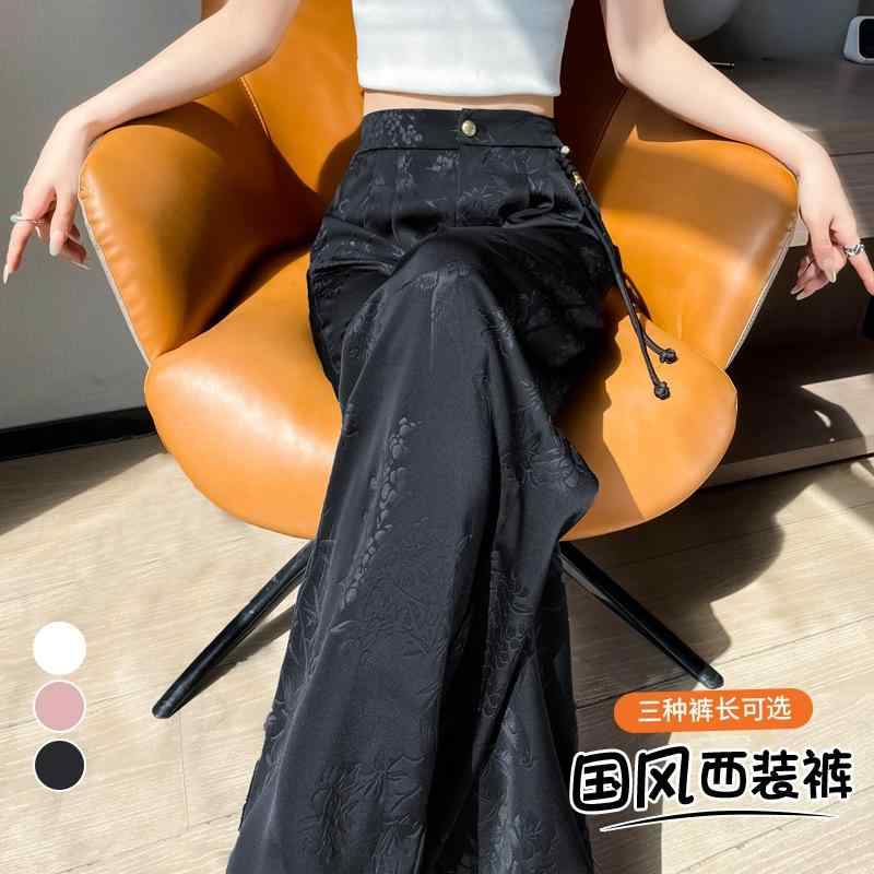 ・カテゴリ: 休闲裤・スタイル: 気質通勤・スタイル: 都市風・デザイン: 西装裤款・パンツタイプ: 阔腿裤・パンツ丈: 長丈・ウエスト: 高腰・カラー展開: ブラック小个子,ブラック常规款,ブラック加长款,ホワイト小个子,ホワイト常规款,ホワイト加长款,ピンク小个子,ピンク常规款,ピンク加长款・サイズ展開: XS,S,M,L,XL,2XL・主な素材: 腈纶