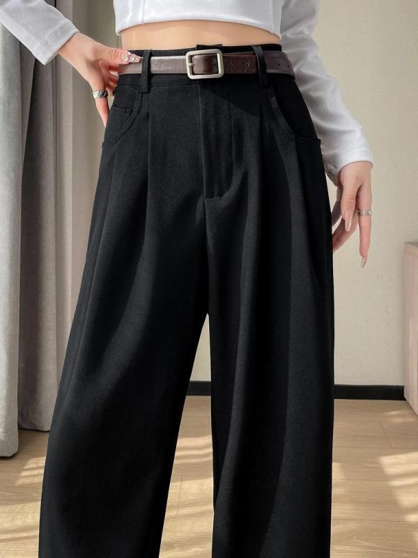 ・スタイル: 通勤・主な素材: ポリエステル95%以上、スパンデックス30%以下・パンツ形状: ストレート・パンツタイプ: ワイドレッグ・パンツ丈: ロング・ウエスト: ハイウエスト・厚み: 標準・流行要素: ポケット・カラー展開: ブラック小柄、ブラック標準、ブラックロング、グレー小柄、グレー標準、グレー ロング、ブラウン小柄、ブラウン標準、ブラウンロング、ブラック小柄(裏起毛)、ブラック標準(裏起毛)、ブラックロング(裏起毛)、グレー小柄(裏起毛)、グレー標準(裏起毛)、グレー ロング(裏起毛)、ブラウン小柄(裏起毛)、ブラウン標準(裏起毛)、ブラウンロング(裏起毛)・サイズ展開: XS、S、M、L、XL、XXL・カテゴリ: カジュアルパンツ・伸縮性: ややあり・加工: ノーアイロン処理