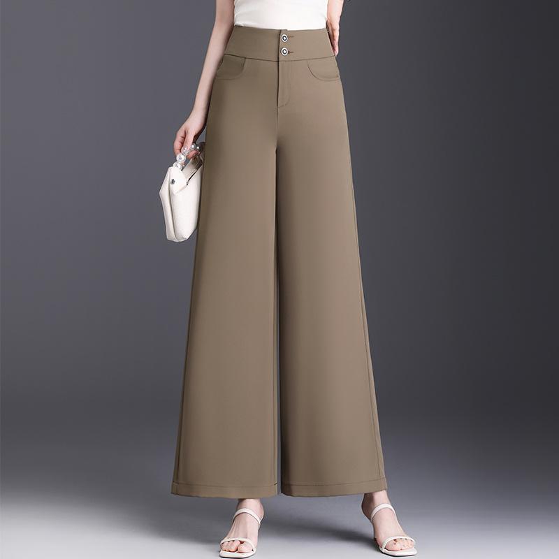 ・カテゴリ: ワイドパンツ・スタイル: 通勤風・主な素材: ポリエステル70%以上、ポリウレタン30%未満・パンツ型: ワイドレッグ・パンツ丈: ロング・ウエスト: ハイウエスト・厚み: 薄手・流行要素: ポケット・カラー展開: ブラック、ホワイト、レッド、ダークネイビー、カーキ、グレー・サイズ展開: M、L、XL、XXL、XXXL、4XL