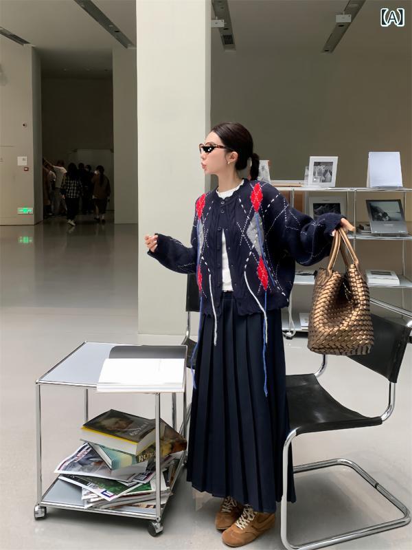 ・スカートタイプ: プリーツスカート・スカート丈: ミディアムロング・カラー展開: ネイビー、カーキ・サイズ展開: S、M、L・スタイル: 気質通勤、通勤風・スカートカテゴリ: 半身スカート・伸縮性: 微弾