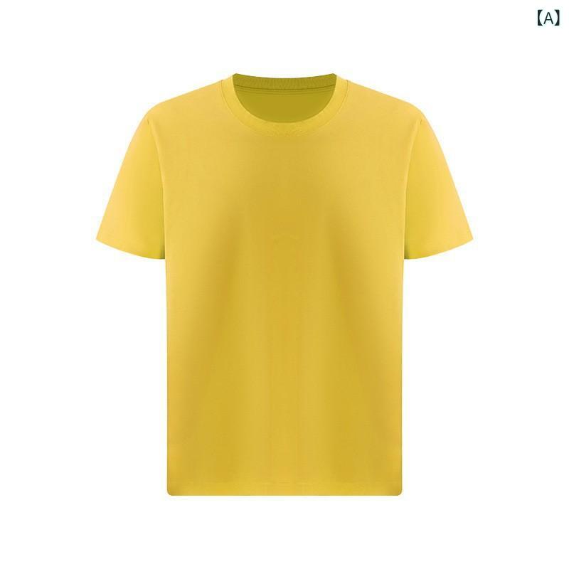 メンズ Tシャツ 短袖 修身 接触冷感 アイスシルク 綿 吸湿速乾 降温 純色 丸首 針織袖 普通厚 基礎 休闲 青年 夏 オールシーズン 白色 黒 深灰 軍緑 宝藍 軽量 伸縮性 通勤 普段使い