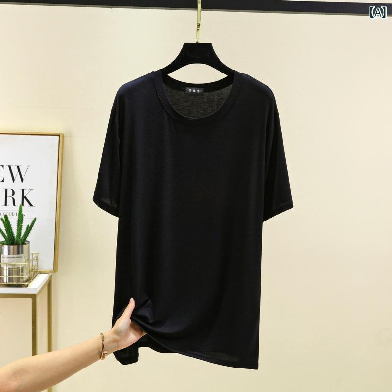 Rakuten - メンズ Tシャツ 半袖 丸首 モダール 吸湿速乾 薄手 ゆったり 黒 紺 グレー 米 白 浅グレー 春夏 秋冬 オールシーズン 通勤 普段使い 運動 トップス ベースレイヤー ユニセックス