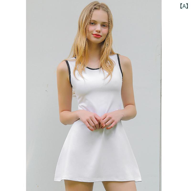 レディース ヨガウェア スカート 連体服 一体型 排球 ネットボール テニス ゴルフ ...