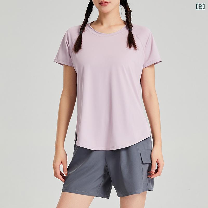 レディース Tシャツ ヨガウェア 速乾 吸湿 透気 短袖 上衣 女性用 夏季 ランニング...