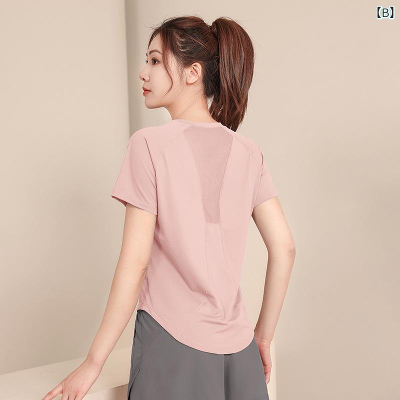 レディース Tシャツ トップス 夏 春夏 女性用 透気性 速乾 吸湿排汗 短袖 ヨガウェ...