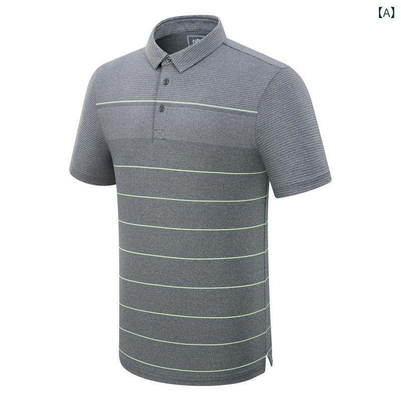 ・カテゴリ: ポロシャツ・スタイル: スポーツ・主な素材: ポリエステル95%、スパンデックス5%・柄: ストライプ・カラー展開: グレー・サイズ展開: S、M、L、XL、XXL、XXXL