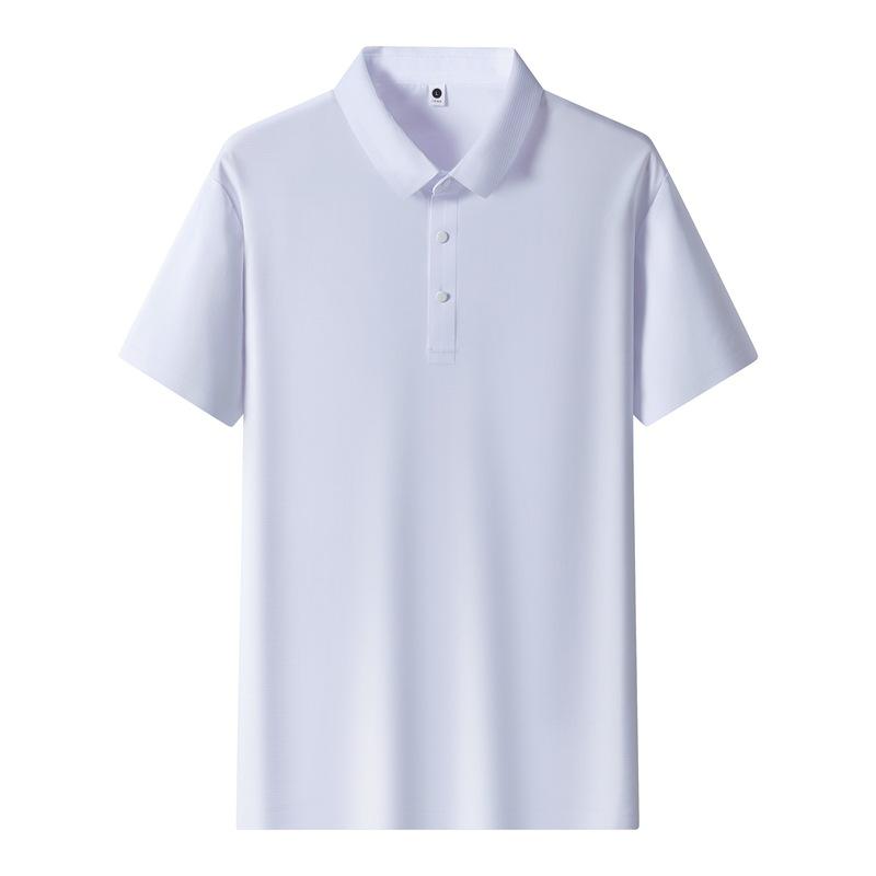 Shirts - ポロシャツ 短袖 メンズ レディース 接触冷感 速乾 防晒 50+ 無痕 圧着 ニット ナイロン 71-80% 薄手 ゆったり 開衩 洗濯機可 耐摩耗 高伸縮 ノーアイロン 色牢度高 黒 白 緑 春夏 ユニセックス カジュアル 日常 屋外 軽量 通気性