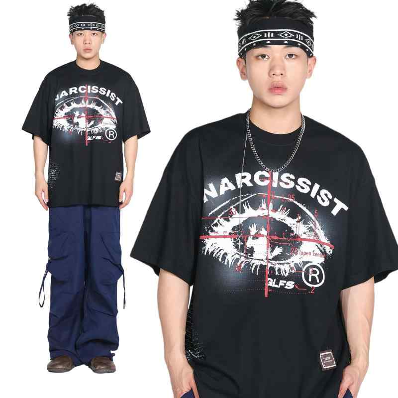 ・カテゴリ: Tシャツ・スタイル: カジュアル・主な素材: 綿100%・ネックライン: クルーネック・袖丈: 短袖・柄: 抽象プリント・カラー展開: ブラック、ホワイト・サイズ展開: M、L、XL・詳細: 印花・袖型: 通常・重さ: 250g