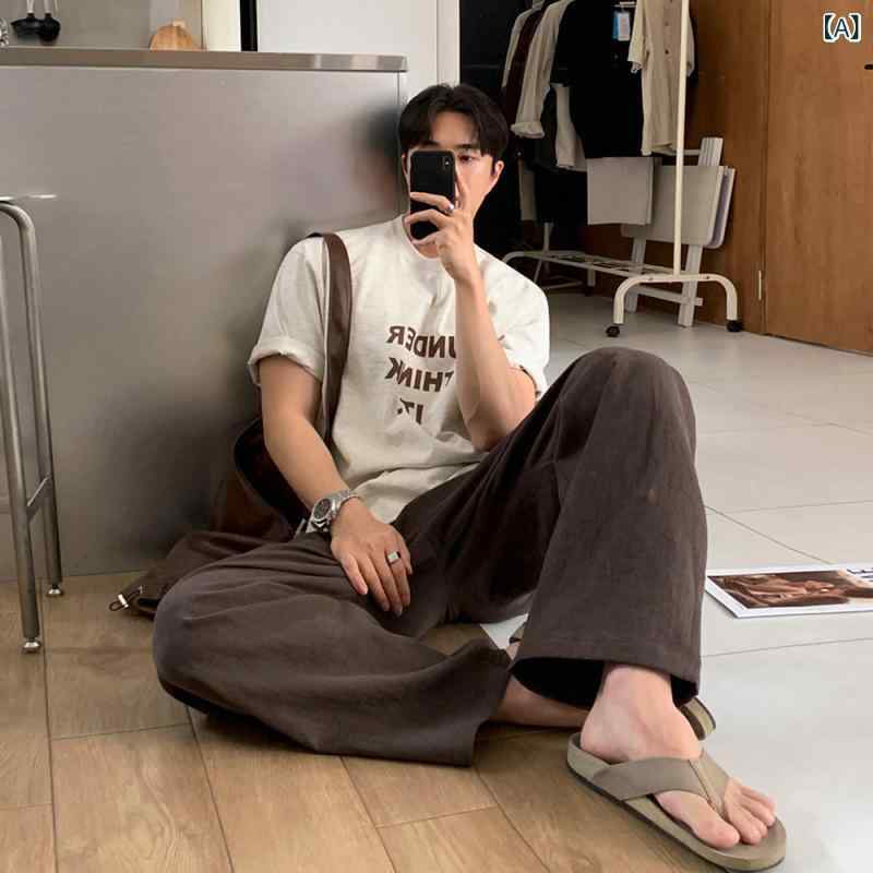 Tシャツ メンズ 夏季 短袖 半袖 トップス 男性用 丸首 ゆったり 綿100% 印花 アル...