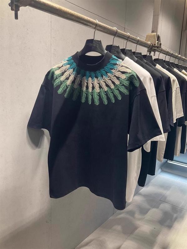 Tシャツ メンズ 短袖 丸首 ゆったりシルエット コットン混紡 ポリエステル 黒 白 ...