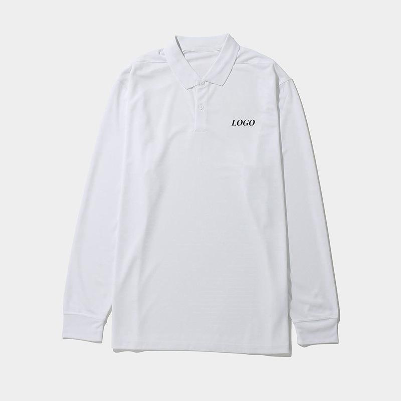 Shirts - メンズ ポロシャツ 長袖 高品質 速乾 透気 化繊混紡 ポリエステル 白色 純色 ゴルフ ランニング サイクリング ハイキング キャンプ 釣り テニス 他の球技 春夏秋 運動 トップス 機能性 軽量 快適 アクティブ スポーツウェア ユニセックス