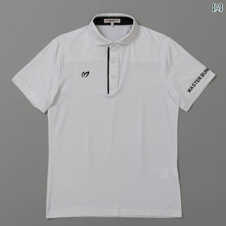 メンズ 高爾夫 ポロシャツ 速乾 竹繊維 メッシュ 透気 夏 修身 弾力 Tシャツ トップス 男性用 ゴルフウェア 黒 白 ピンク 軽量 伸縮性 スポーツ 普段使い