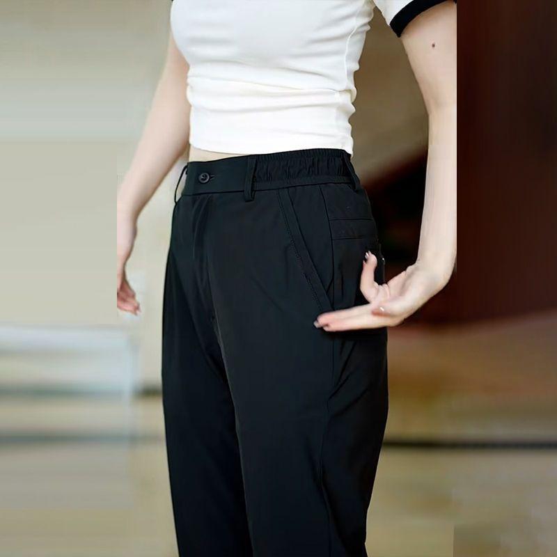 メンズ 休闲裤 直筒パンツ 透气 高腰 薄手 春夏 男性用 綿素材 運動スタイル 長ズ...