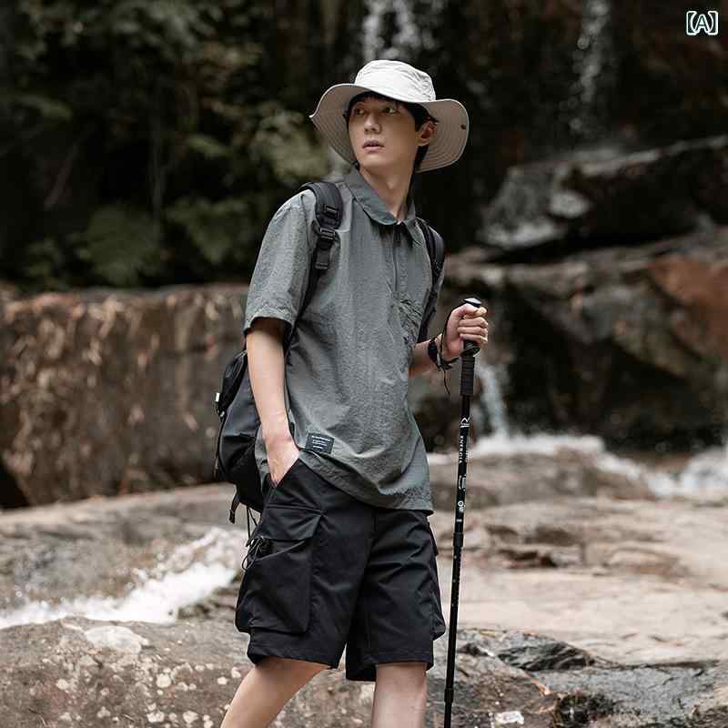 メンズ 短袖 Tシャツ 男性用 夏季 痞帅 潮牌 潮流 高級感 休闲 宽松 百搭 上衣 ポ...