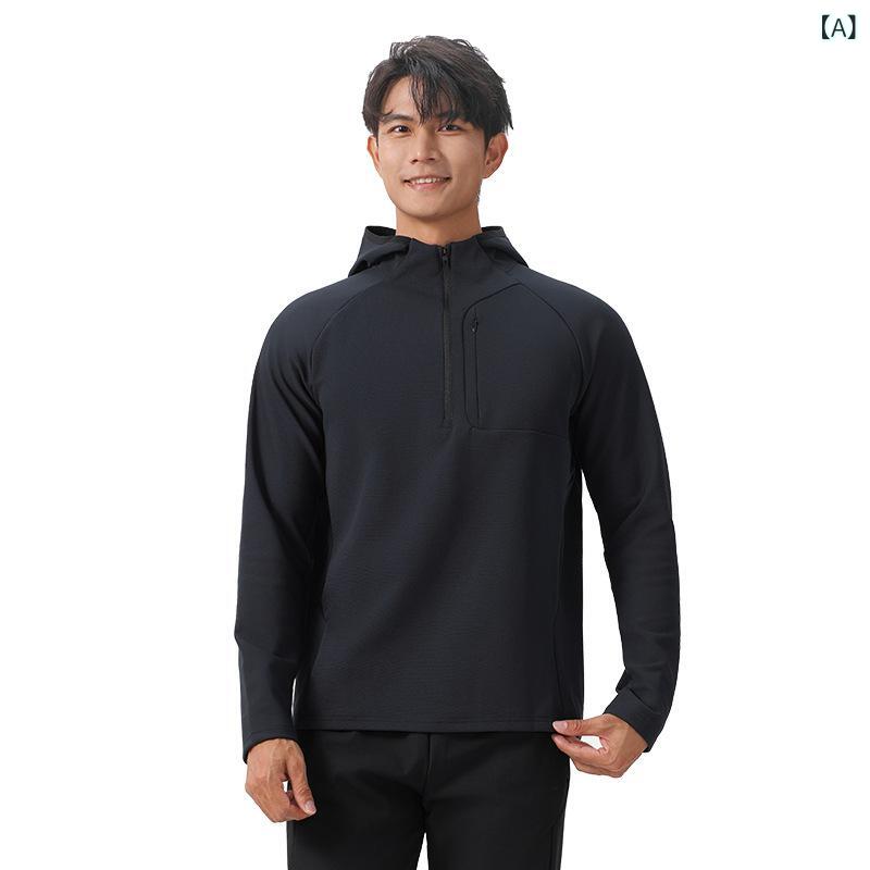 Underwear - メンズ ジャケット 秋冬 ビジネス ファッション 上着 スポーツ 休闲 スリムフィット フード付き 外套 長袖 ポリエステル スパンデックス ストレッチ 無内胆 普通厚 純色 黒 白 軍緑 軽量 通勤 普段使い アウトドア