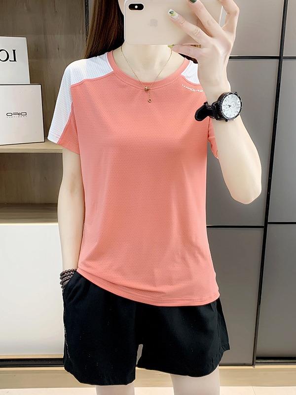 レディース 速乾 Tシャツ ショートパンツ セット 切り替え カラーブロック 短袖 ル...
