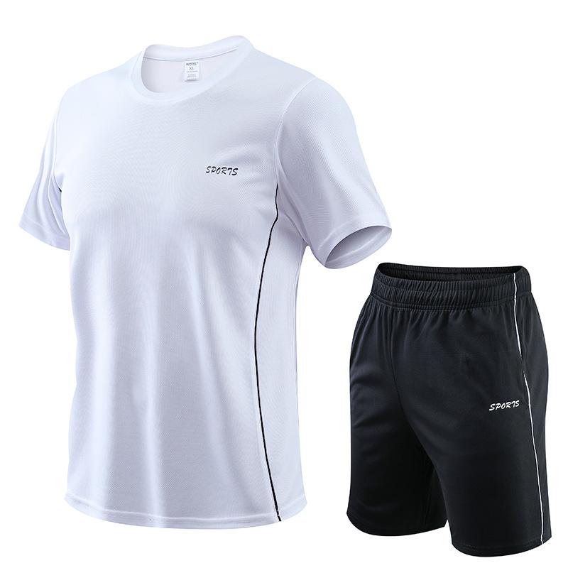 運動服 セットアップ メンズ レディース 短袖 速乾 トップス パンツ 夏季 涼しい ポリエステル 伸縮性 黒 灰 白 緑 走る フィットネス キャンプ