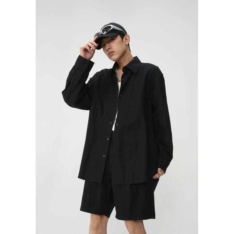 ・スタイル: 韓国版・厚さ: 普通・パンツ丈: ショートパンツ・トップスタイル: シャツ・袖丈: 長袖・フード: なし・素材名: 綿混紡・主素材: 綿99%・使用シーン: 日常・カラー展開: ブラック上衣、ブラウン上衣、ブルー上衣、イエロー上衣、ブラックショーツ、ブラウンショーツ、ブルーショーツ、イエローショーツ・サイズ展開: M、L、XL