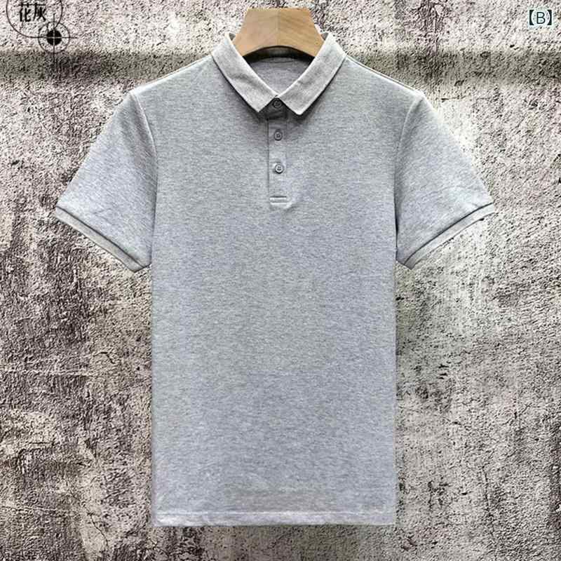 ポロシャツ メンズ 短袖 翻領 作業服 企業 団体 文化衫 広告 Tシャツ 高爾夫 トッ...