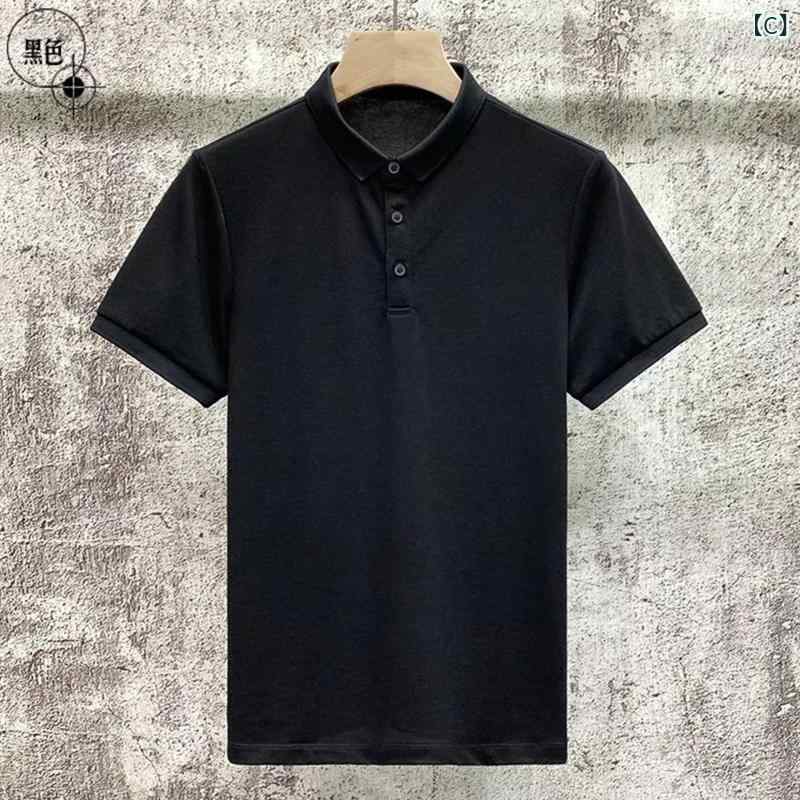 ポロシャツ メンズ 短袖 翻領 作業服 企業 団体 文化衫 広告 Tシャツ 高爾夫 トッ...