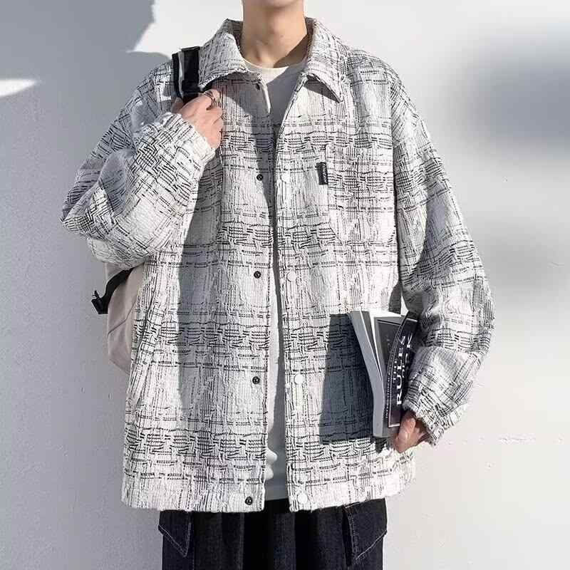 メンズ ジャケット 春秋 棒球服 スタイル フラップカラー 長袖 ワイドシルエット シングルブレスト 直裾 コットン混紡 ポリエステル 耐摩耗 衝色 サイドポケット ゆったり トップス コート アウトドア 普段使い ユニセックス 青少年 かわいい ラフ