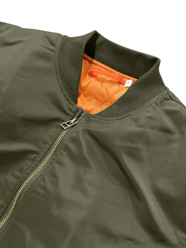 樂天商城 - メンズ ジャケット 春秋 メンズ 棒球服 薄手 コットン トップス アウター 欧米 トレンド フライト ジャケット 百搭 アウター 立領 スリムフィット ジップアップ ノーカラー 厚手 無地 ニット 長袖 黒 軍緑 グレー ネイビー カラメル ワインレッ