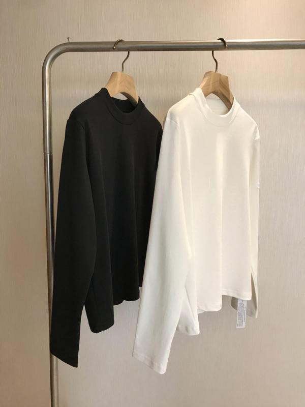 樂天商城 - Tシャツ レディース 長袖 丸首 ピーマコット 綿95% 氨纶混紡 無地 シンプル ミニマル セットアップ 気質 通勤風 白色 黒 通勤 普段使い 伸縮性 普通丈 50-65cm 秋 オールシーズン 通年使用 軽量 快適 トップス 女性用 秋冬 秋服 コ