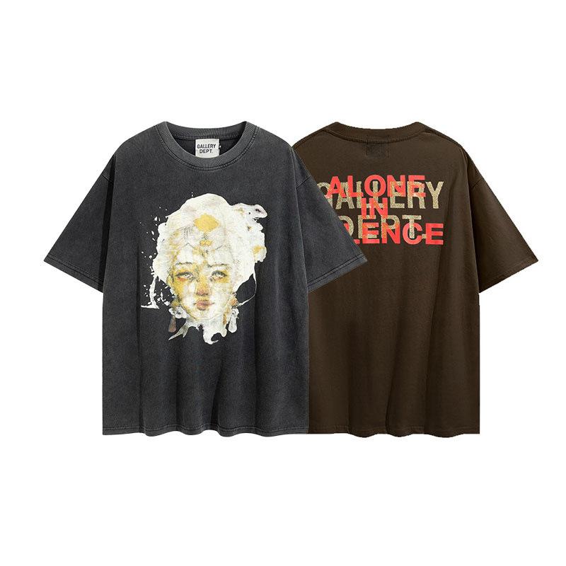 Other - Tシャツ メンズ レディース ストリート スタイル 綿 素材 人物 プリント ロゴ 柄 ゆったり ルーズ フィット 丸首 短袖 吸湿 排汗 機能 黒 グレー コーヒー 色 オールシーズン トップス ユニセックス 普段使い カジュアル 服 夏 春夏 秋冬