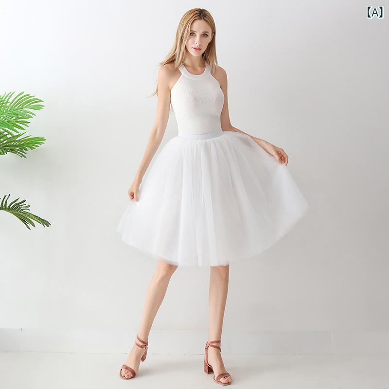 スカート チュチュ 半身 女性用 チュール レース ニット コットン 混紡 ニット コットン 混紡 プリーツ フレア Aライン ミッドレングス ストレッチ ストリート ヒップホップ スイート フレッシュ 純色 プリーツ加工 軽量 ふんわり シルエット 春 remake-buddy-10493618 リメイクバディー サンプル画像2