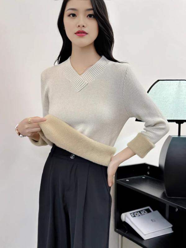 ・素材: 一体绒・厚み: 厚・スタイル: セットイン・フィット: ルーズフィット・袖型: 標準袖・ネックライン: ハーフハイネック・袖丈: 長袖・着丈: 普通(50cm<着丈≤65cm)・カラー展開: ブラック、ホワイト、杏色、ピンク、カーキ、ブラウン、ワインレッド・サイズ展開: 均码・カテゴリ: ニット